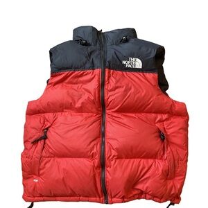 The North Face Retro Nupste 700 Fill Down Puffer Vest Men’s XL Red/Black